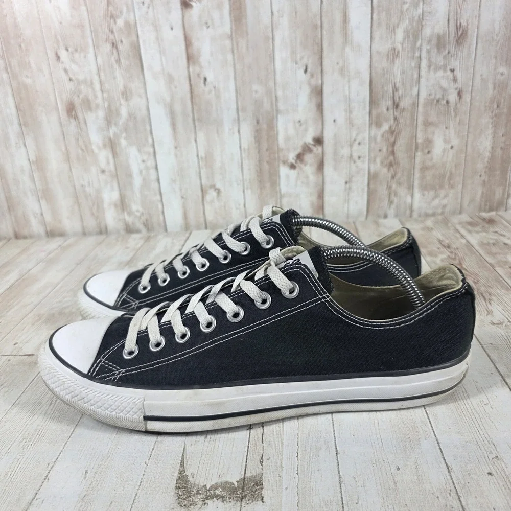 Converse Chuck Taylor All Star Low Top Black Canvas Sneakers Womens 12 Mens 10 - Picture 4 of 8
